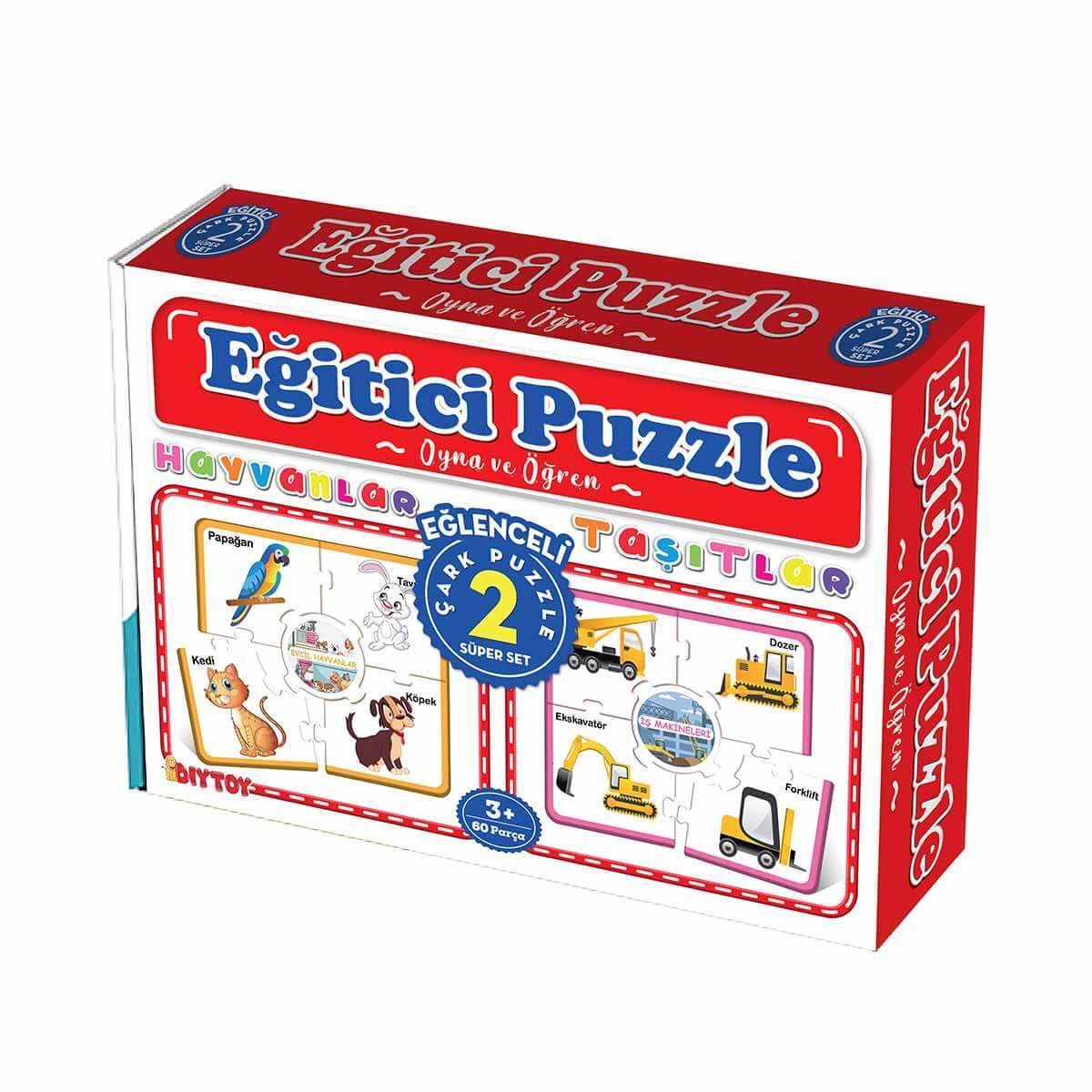 Eğitici Çark Puzzle - Hayvanlar Ve Taşıtlar