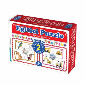 Eğitici Çark Puzzle - Hayvanlar Ve Taşıtlar