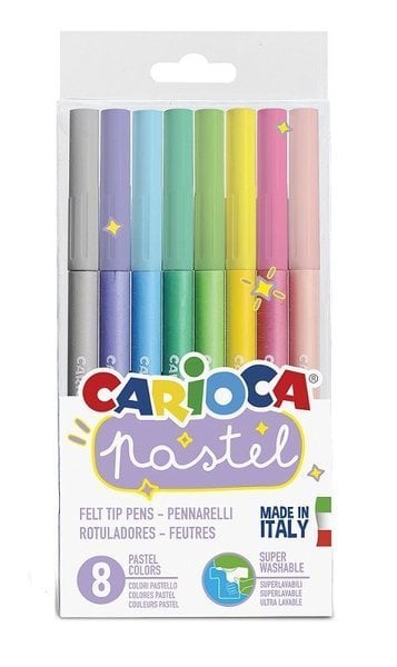 Pastel Renkler Süper Yıkanabilir Keçeli Boya Kalemi 8li