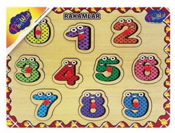 Ahşap Tutmalı Rakamlar Puzzle
