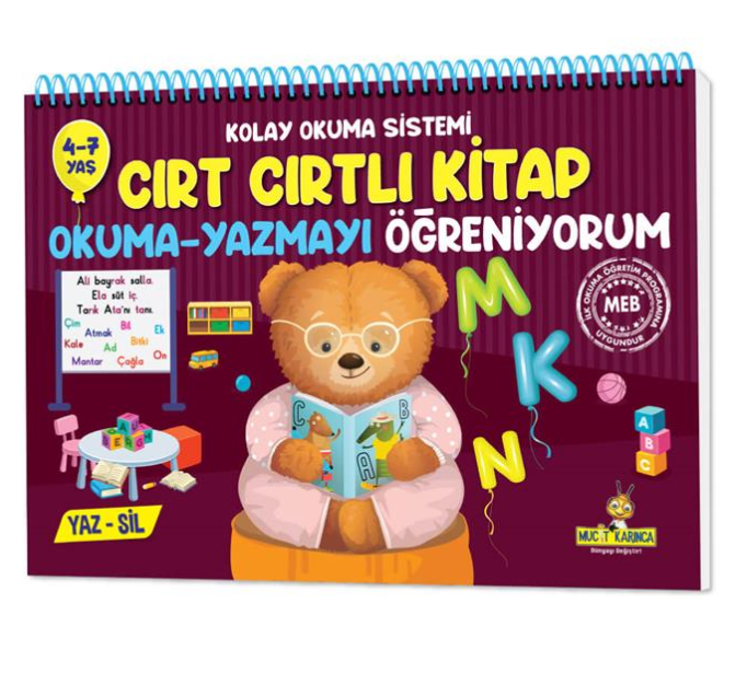 Cırt Cırtlı Kitap Okuma Yazma Öğreniyorum 4-7 Yaş
