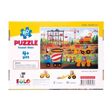 80 Parça Yer Puzzle – İnşaat Alanı