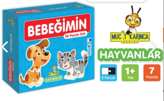Mucit Karınca Bebeğimin İlk Puzzle Seti Hayvanlar
