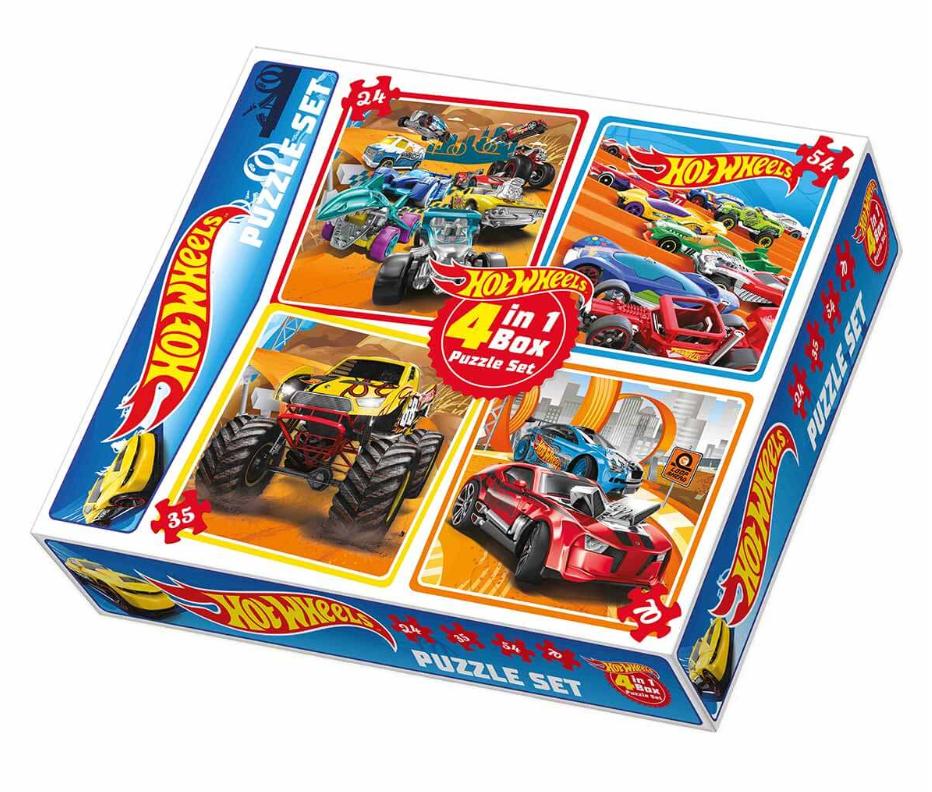 Diytoy Hotwheels 4 İn 1 Puzzle Seti