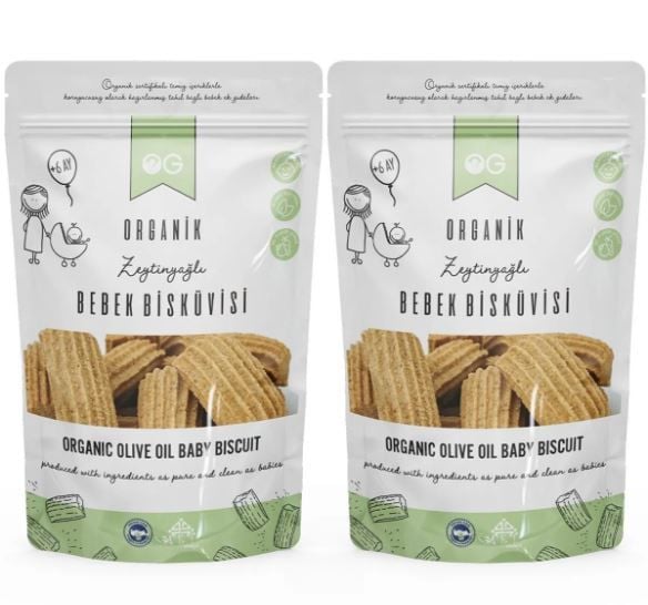 2'li Organik Bebek Bisküvisi 2x300 gr 6 Ay