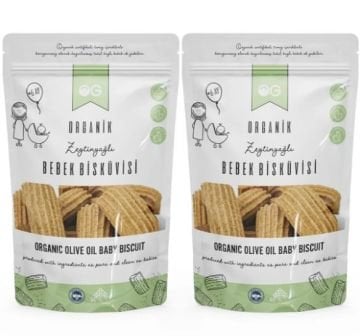 2'li Organik Bebek Bisküvisi 2x300 gr 6 Ay