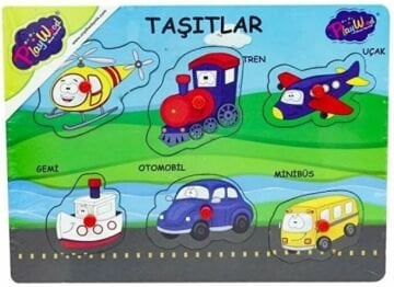 Ahşap Tutmalı Taşıtlar Puzzle 2