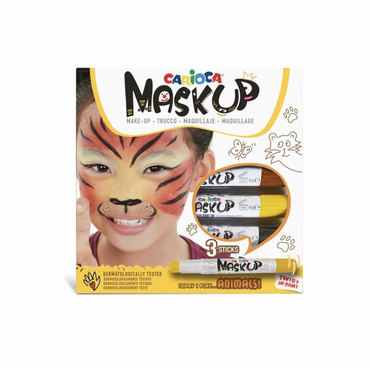 Carioca Mask Up Yüz Boyası - Hayvanlar (3 Renk)