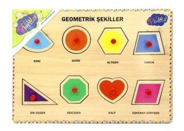 Ahşap Geometrik Şekiller Puzle 3