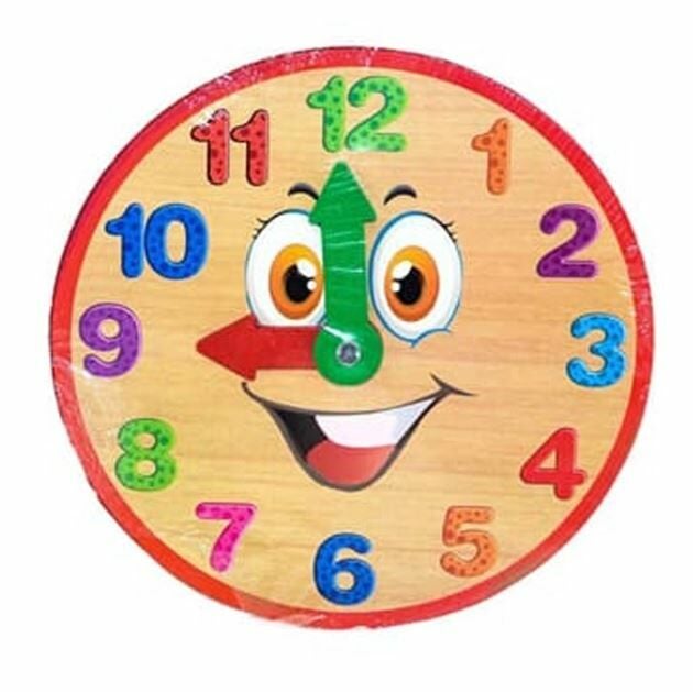 Gülen Yüz Model Ahşap Saat