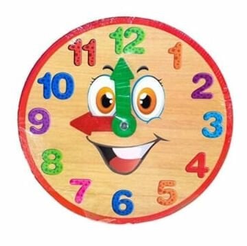 Gülen Yüz Model Ahşap Saat