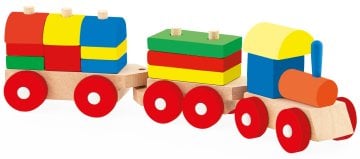 Kutuda Ahşap Eğitici Bloklu Tren