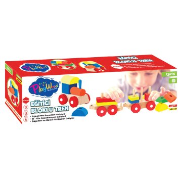 Kutuda Ahşap Eğitici Bloklu Tren