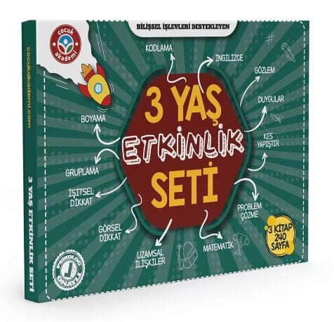 Çocuk Akademi 3 Yaş Etkinlik Seti