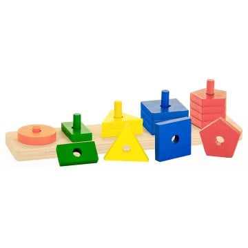 Ahşap Kutuda Geometrik Şekiller