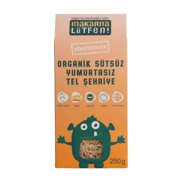 Makarna Lütfen Organik Sütsüz Yumurtasız Tel Şehriye 250gr