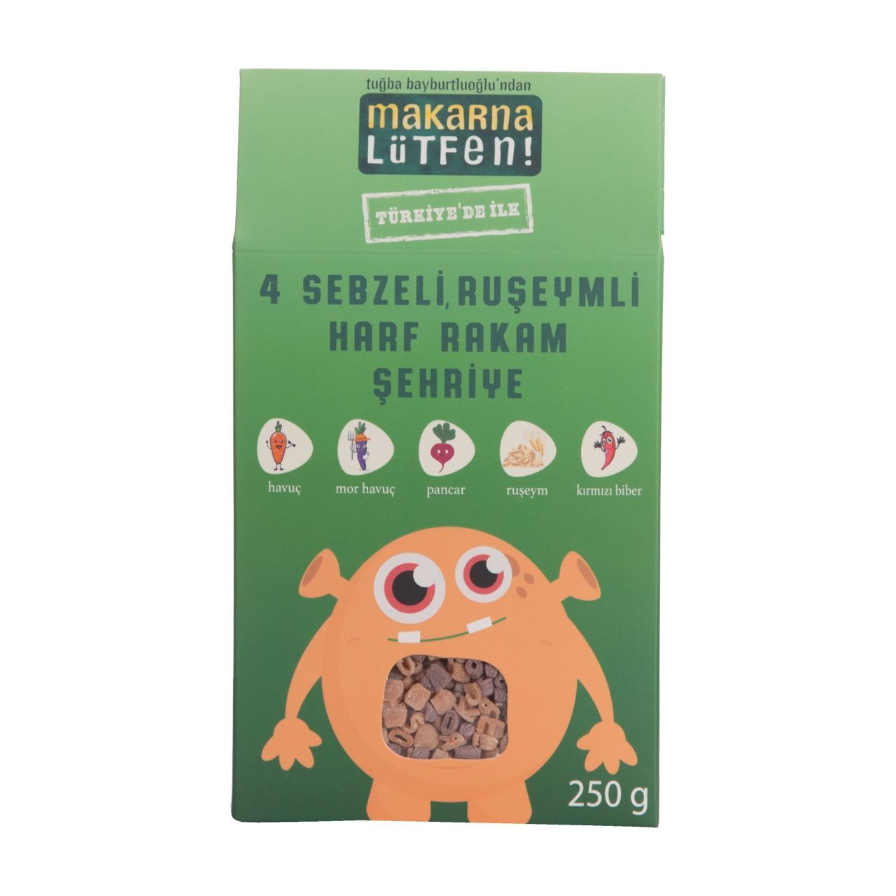 Makarna Lütfen 4 Sebzeli Ve Ruşeymli Harf Rakam Şehriye 250gr