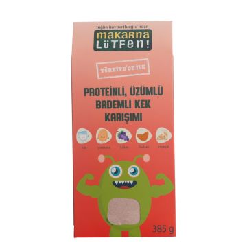 Makarna Lütfen Proteinli Üzümlü Bademli Kek Karışımı 385gr