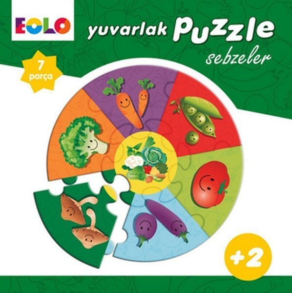 Yuvarlak Puzzle - Sebzeler