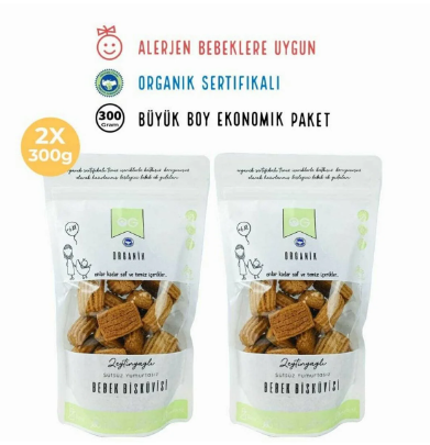 2'li Organik Bebek Bisküvisi 2x300 G